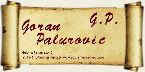 Goran Palurović vizit kartica